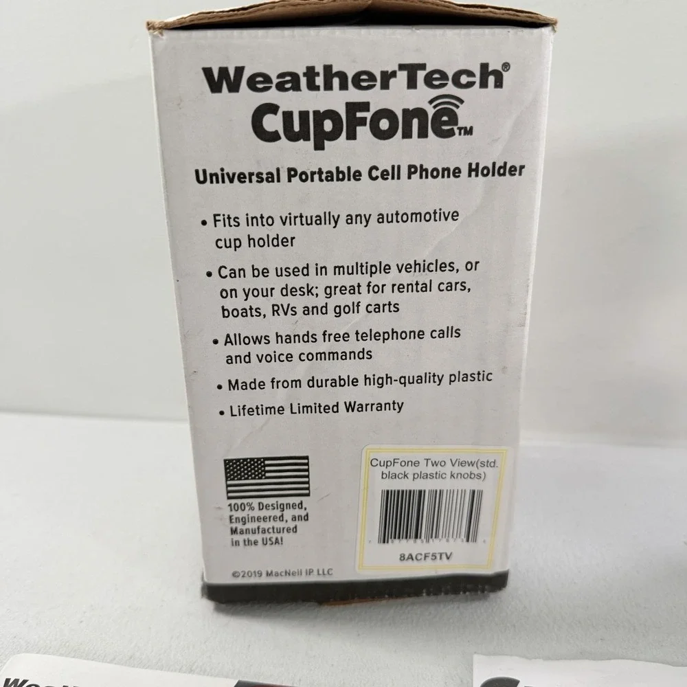 WeatherTech CupFone Universal Cell Phone Cup Holder Mount 8ACF5TV Black